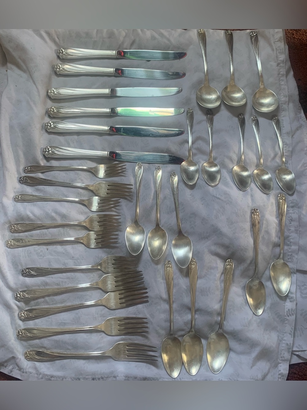 Vintage rare Daffodil Classic Silverplate Flatware Set - Elegant Service